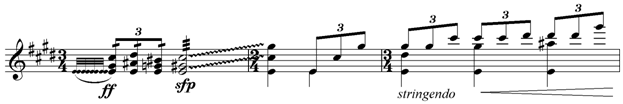Гитарный приём используется А. Даниловым сразу на двух струнах, с добавлением глиссандо