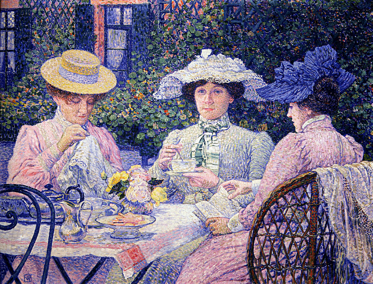 Тео ван Рейссельберге. «Летний полдень (Чаепитие в саду)» (1901)
